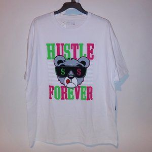 Paid Dues Mens T Shirt White Pink Neon Green Graphic Tee Hustle Forever Short Sl